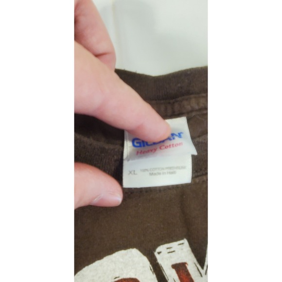 Mens  Tee Shirt DARK BROWN Duck Dynasty BOOYAH! JACK‎ Si Robertson   Size XL - Picture 4 of 6